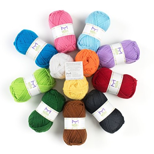 Mira Handcrafts Acrylic 1.76 Ounce50g Each Large Yarn Skeins - 1...