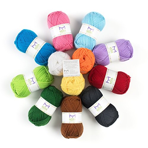Mira Handcrafts Acrylic 1.76 Ounce50g Each Large Yarn Skeins - 1...