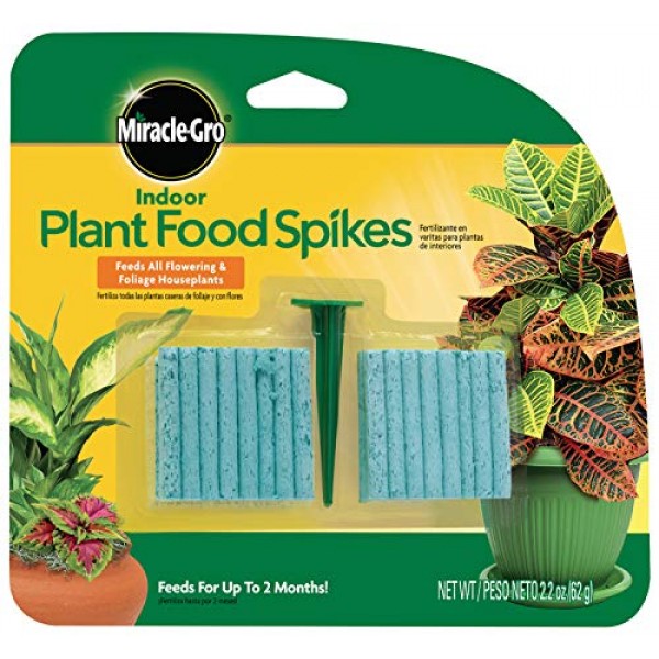 Miracle-Gro Indoor Plant Food Spikes, Includes 48 Spikes - Continu...