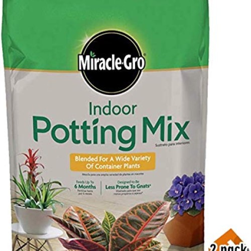 Miracle-Gro Indoor Potting Mix 72776430 6 Quart 2 Pack