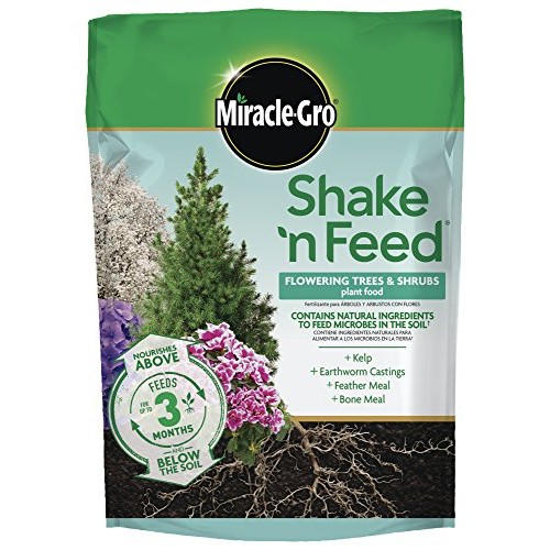 Miracle-Gro Shake N Feed Flowering Trees and Shrubs Plant Food, 8...