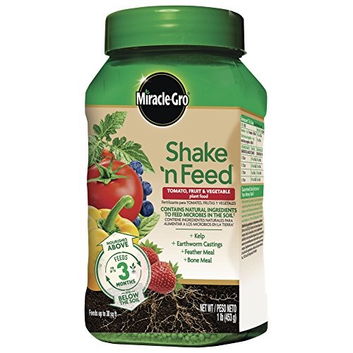 Miracle-Gro Shake N Feed Tomato, Fruit & Vegetable Plant Food, 1 lb.