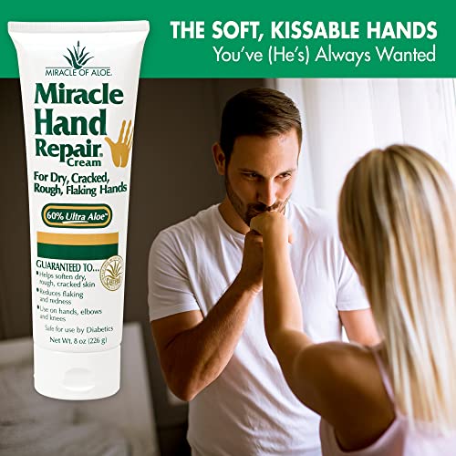 Miracle of Aloe Miracle Hand Repair Cream 8 OZ Pack of 2
