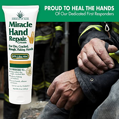 Miracle of Aloe Miracle Hand Repair Cream 8 OZ Pack of 2