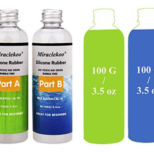 Miraclekoo Silicone Mold Making Kit Liquid Silicone Rubber Clear M...