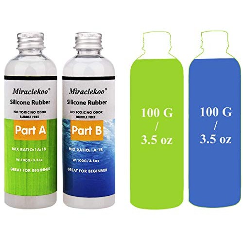 Miraclekoo Silicone Mold Making Kit Liquid Silicone Rubber Clear M...