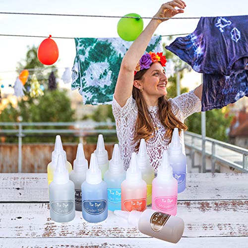 Miraclekoo Tie Dye Kit Shirt Fabric Color Dye Kit for Kids, Adults...