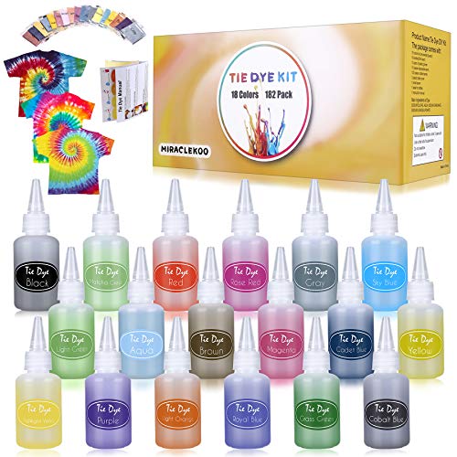 Miraclekoo Tie Dye Kit Shirt Fabric Color Dye Kit for Kids, Adults...
