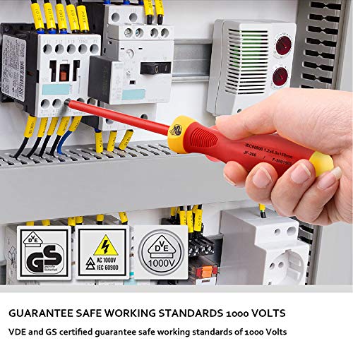 Insulated Screwdriver Set, KUNTICA 1000V VDE Insulated Electrician...