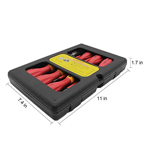 Insulated Screwdriver Set, KUNTICA 1000V VDE Insulated Electrician...