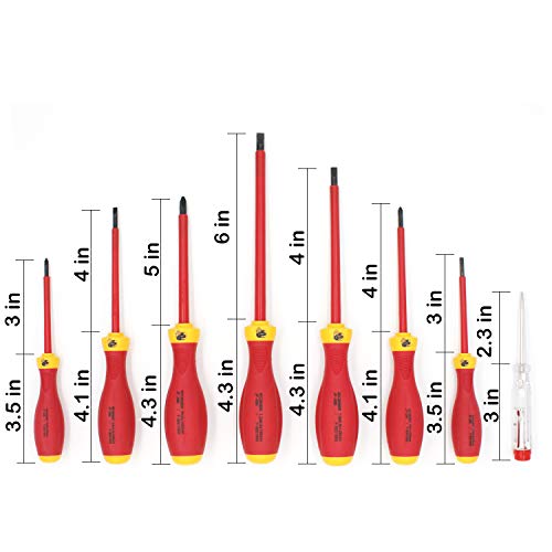 Insulated Screwdriver Set, KUNTICA 1000V VDE Insulated Electrician...