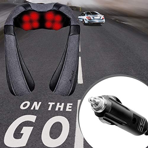 Shiatsu Electric Massager with Heat, Kneading Massage Pillow for N...