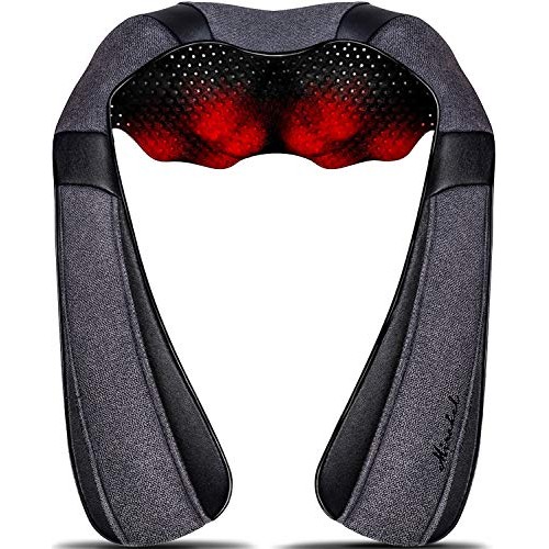 Shiatsu Electric Massager with Heat, Kneading Massage Pillow for N...