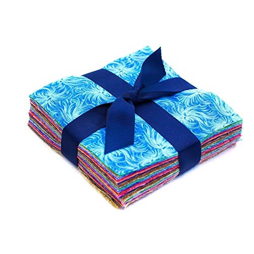 102 Feathered pre cut charm pack 5 squares 100% cotton fabric qui...