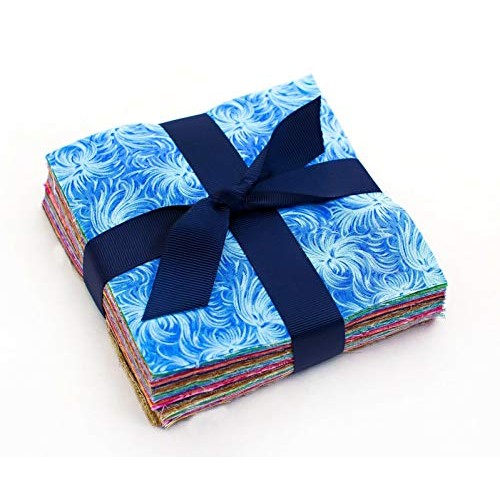 102 Feathered pre cut charm pack 5 squares 100% cotton fabric qui...
