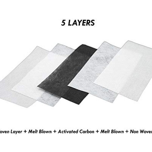 20PCS PM2.5 Activated Carbon Filter Replacement Insert For Face Ma...