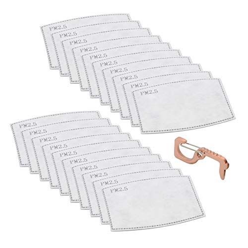 20PCS PM2.5 Activated Carbon Filter Replacement Insert For Face Ma...