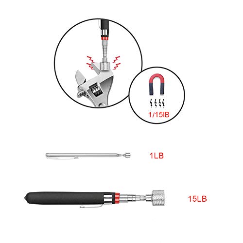3 Pack Pick-up Tool Set - Extendable Magnetic Pick Up Tools and Fl...