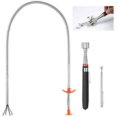 3 Pack Pick-up Tool Set - Extendable Magnetic Pick Up Tools and Fl...