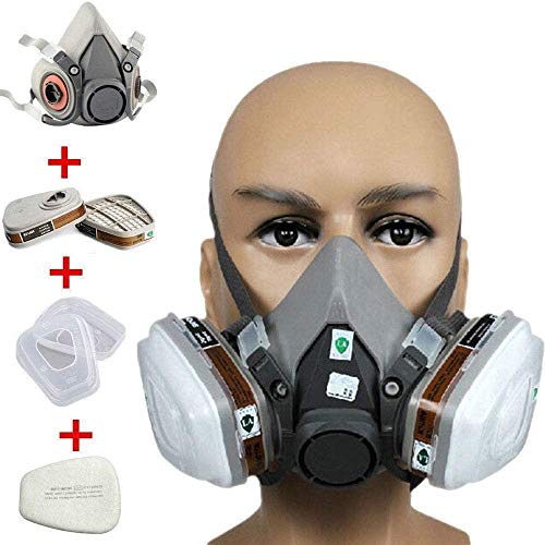 7 in1 Half Face Cover Facepiece Mouse Cover 6200 Spray Paint Prote...