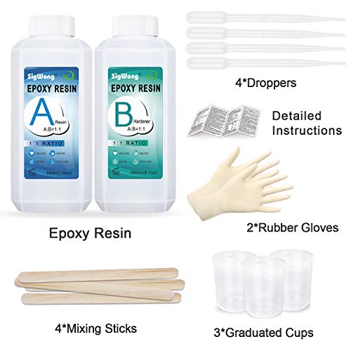 Epoxy Resin Clear Crystal Coating Kit 19.1oz - 2 Part Casting Resi...