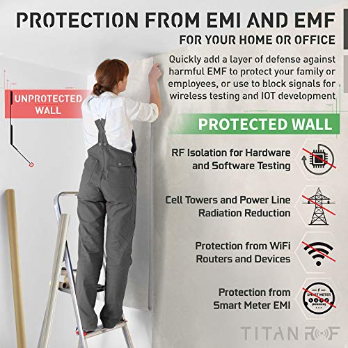 TitanRF Faraday Fabric // EMI & RFID Shielding/Cell, WiFi & Blueto...