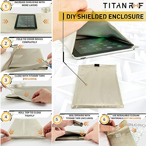TitanRF Faraday Fabric // EMI & RFID Shielding/Cell, WiFi & Blueto...