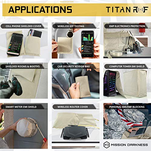 TitanRF Faraday Fabric // EMI & RFID Shielding/Cell, WiFi & Blueto...
