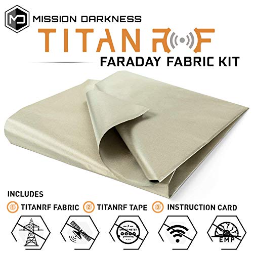 TitanRF Faraday Fabric // EMI & RFID Shielding/Cell, WiFi & Blueto...