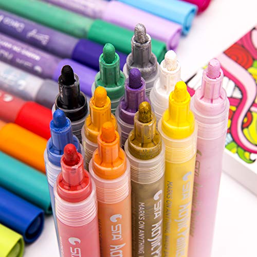 Acrylic Paint Pens for Rocks Painting, Glass, Canvas, Scrapbooking...