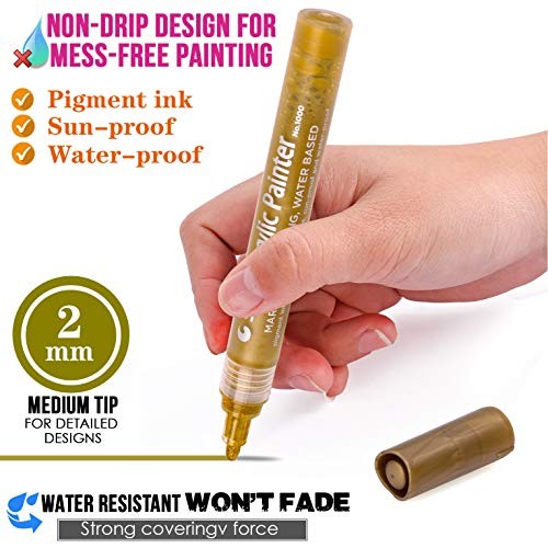 Acrylic Paint Pens for Rocks Painting, Glass, Canvas, Scrapbooking...