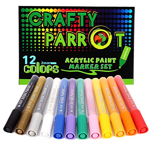 Acrylic Paint Pens for Rocks Painting, Glass, Canvas, Scrapbooking...
