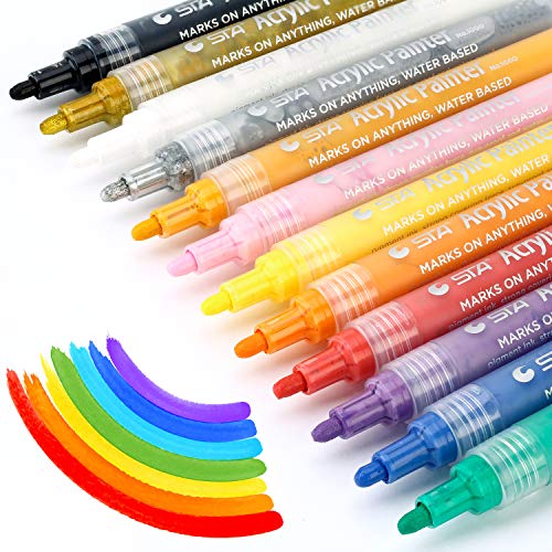 Acrylic Paint Pens for Rocks Painting, Glass, Canvas, Scrapbooking...