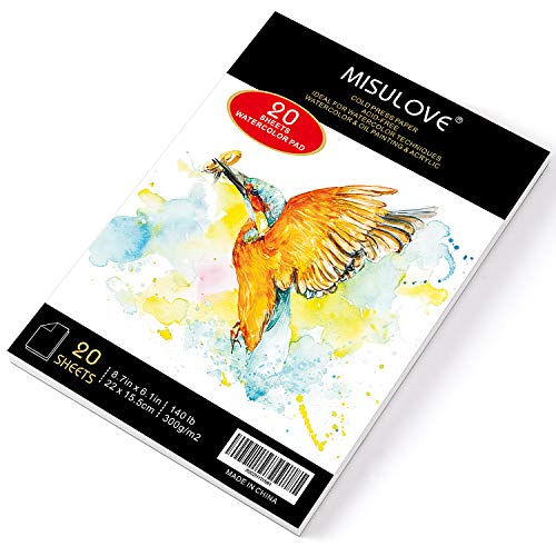 MISULOVE 6.1X8.7 Watercolor Paper Pad, Cold-Pressed, Acid-Free, I...