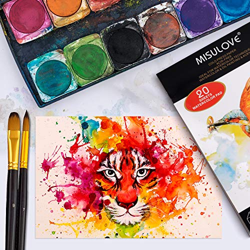 MISULOVE 6.1X8.7 Watercolor Paper Pad, Cold-Pressed, Acid-Free, I...