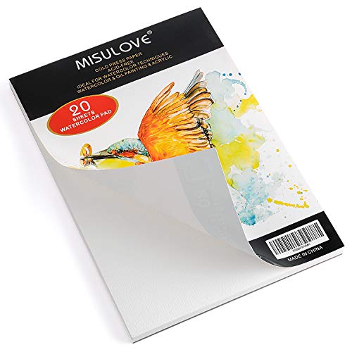 MISULOVE 6.1X8.7 Watercolor Paper Pad, Cold-Pressed, Acid-Free, I...