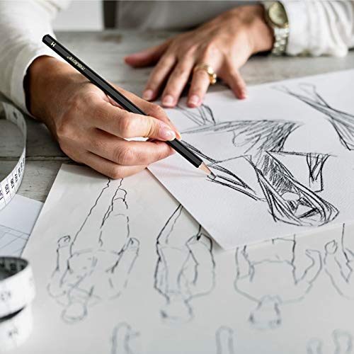 MISULOVE Professional Drawing Sketching Pencil Set - 12 Pieces Art...
