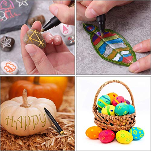 Paint Marker Pens, Metallic Fabric Markers Permanent, Glitter for ...