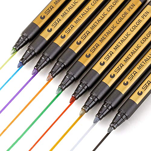 Paint Marker Pens, Metallic Fabric Markers Permanent, Glitter for ...