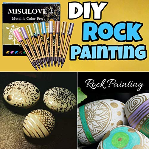 Paint Marker Pens, Metallic Fabric Markers Permanent, Glitter for ...