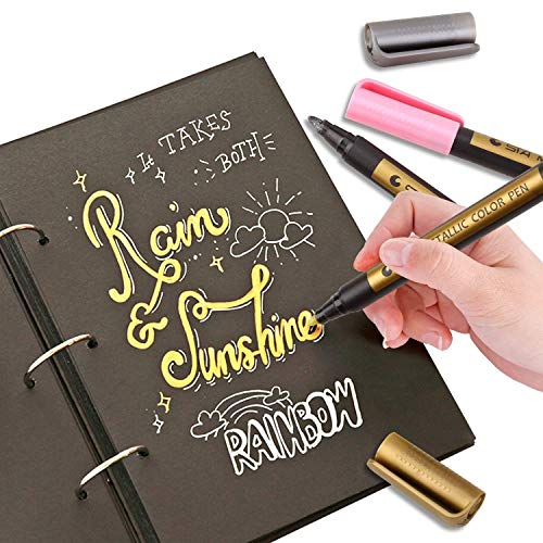 Paint Marker Pens, Metallic Fabric Markers Permanent, Glitter for ...