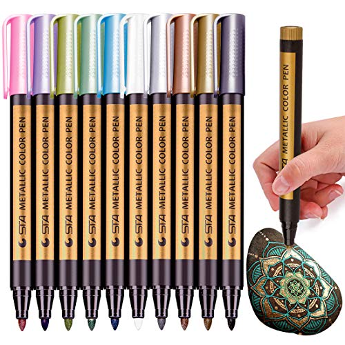 Paint Marker Pens, Metallic Fabric Markers Permanent, Glitter for ...