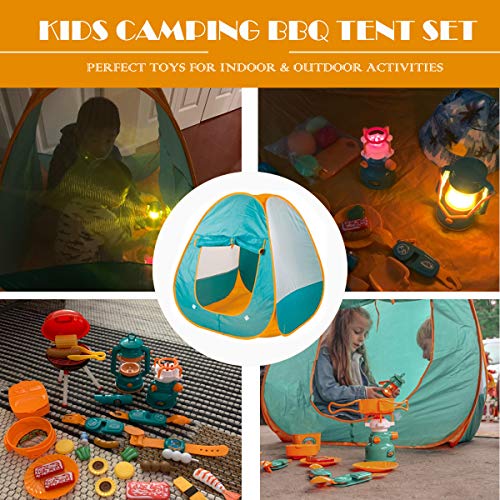 Mitcien Kids Camping Tent Gear Set Pop Up Play Tent with Pretend B...