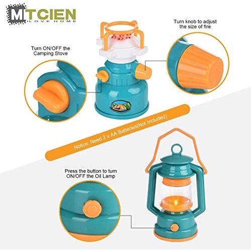 Mitcien Kids Camping Tent Gear Set Pop Up Play Tent with Pretend B...