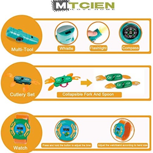 Mitcien Kids Camping Tent Gear Set Pop Up Play Tent with Pretend B...