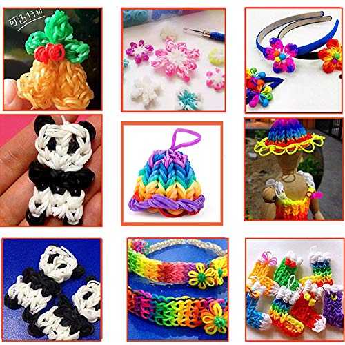 10790+ Rainbow Rubber Bands Refill Kit, 10,080+ Loom Bands, 500 S-...