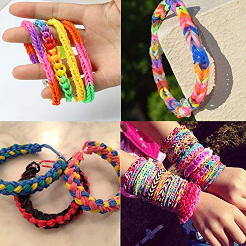 10790+ Rainbow Rubber Bands Refill Kit, 10,080+ Loom Bands, 500 S-...