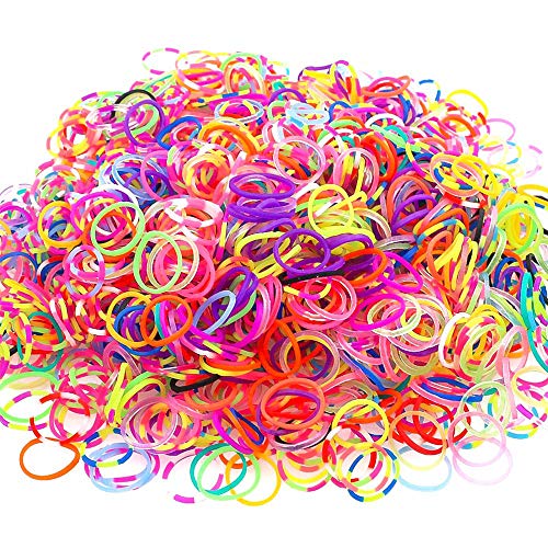 10790+ Rainbow Rubber Bands Refill Kit, 10,080+ Loom Bands, 500 S-...