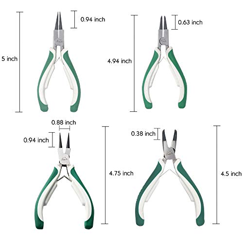 4 Pcs Mini Snap Ring Pliers Set Heavy Duty External/Internal Circl...