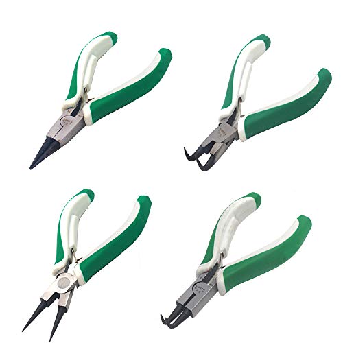 4 Pcs Mini Snap Ring Pliers Set Heavy Duty External/Internal Circl...